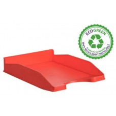 BANDEJA ECOGREEN 100% RECICLADO Y RECICLABLE APILABLE DIN A4 Y FOLIO MEDIDAS 345X255X60 MM COLOR ROJO ARCHIVO 2000 742 RJ (Espera 4 dias)